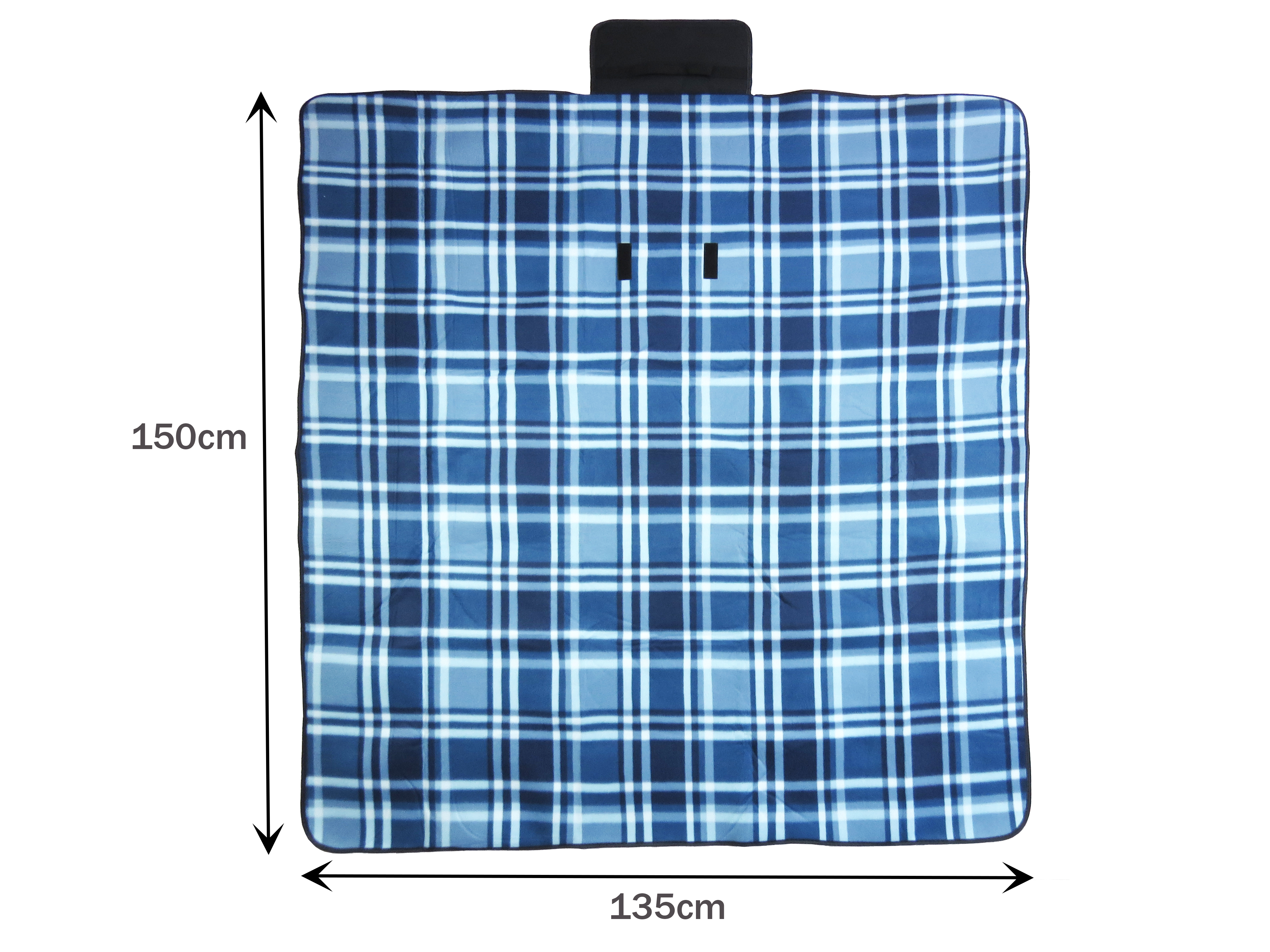 Large Fleece Picnic Rug-Blue